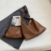 SWDN Tote Bag | Aus weichem veganem Leder + gratis Mini-Tasche