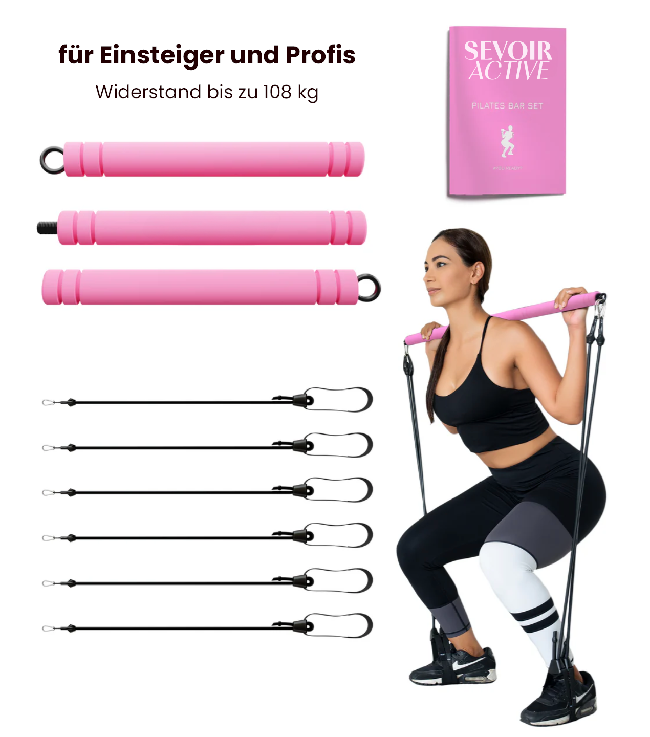 Pilates-Bar-Set | Komme ganz Einfach zu Hause in Shape