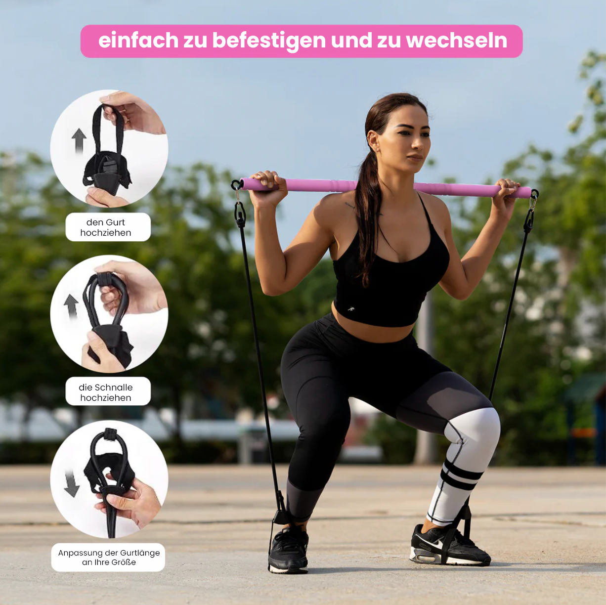 Pilates-Bar-Set | Komme ganz Einfach zu Hause in Shape