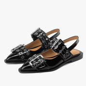 FEMININE BUCKLE BALLERINAS - Ganni Look-a-like